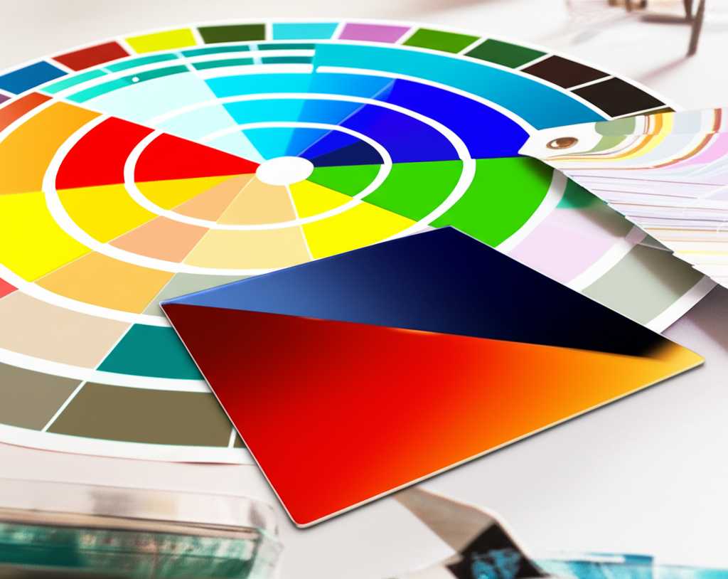 Color theory visual with metal art