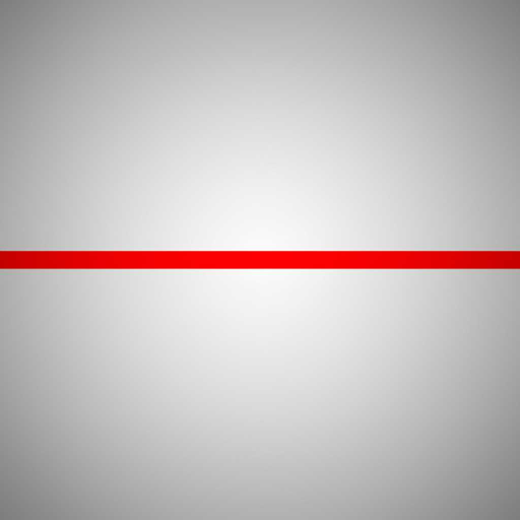 An abstract, conceptual image showing a single, perfect red line cutting across a pristine, reflective grey plane, representing minimalist principles of form and line.
