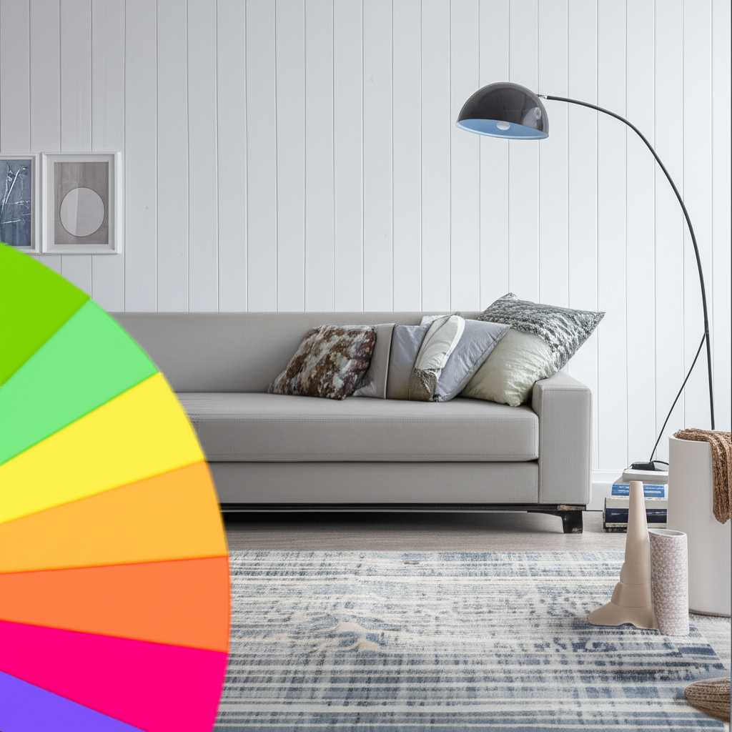 Color wheel interacting with room decor