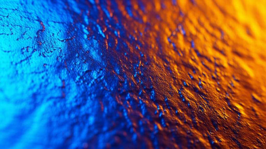 Abstract texture on glossy metal surface