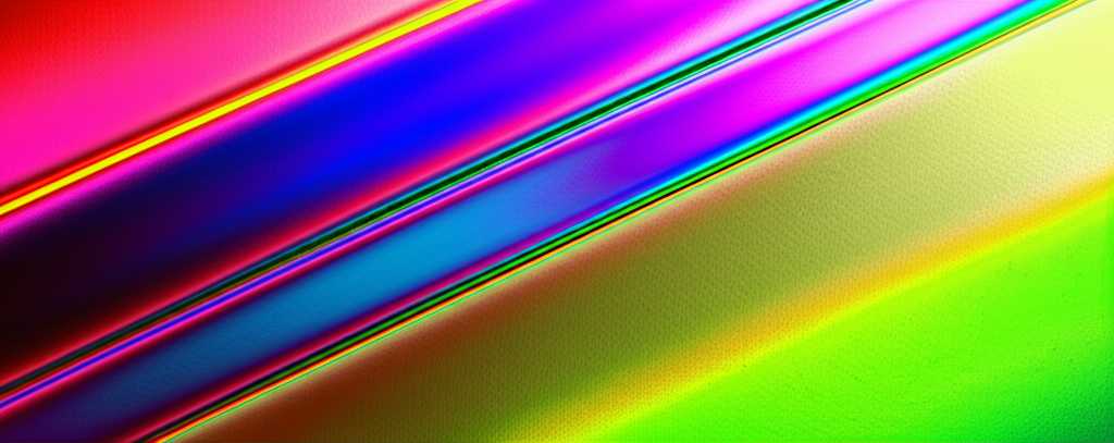 Abstract diagonal split close-up: one half brilliant, saturated colors and sharp lines on smooth, reflective metal; other half similar colors on textured canvas.