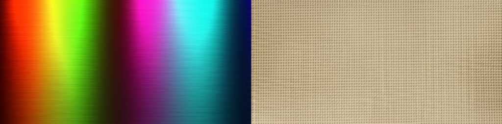 A conceptual split image showing the sleek, vibrant surface of metal on one side and the textured weave of canvas on the other.