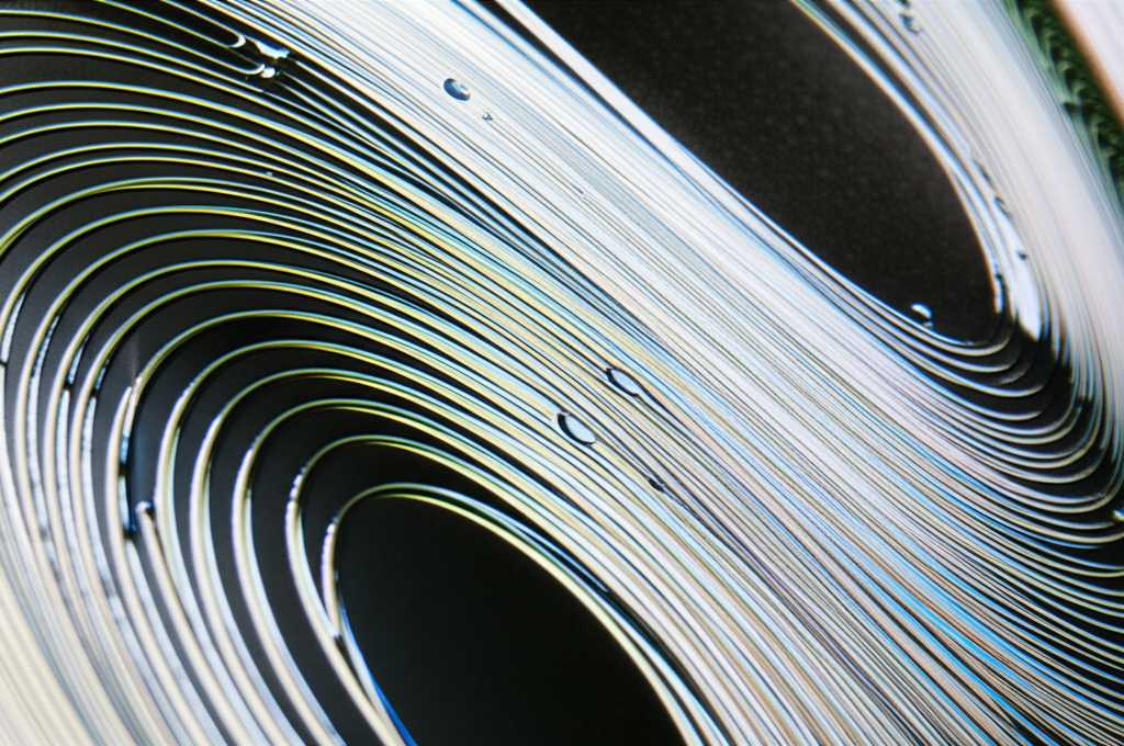 A close-up side-angle shot of a metal print. The light catches the surface, highlighting a subtle, raised texture on the image of an elephant's skin, showing incredible detail and dimension.