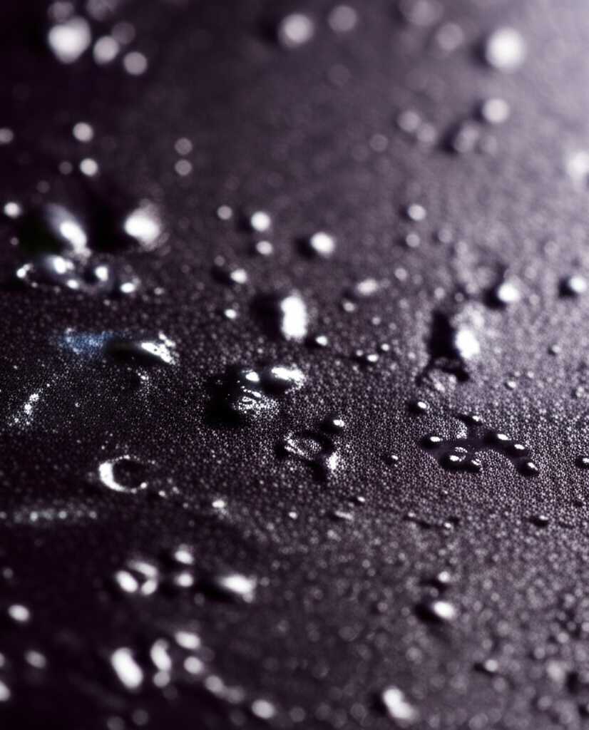 Abstract close-up of a textured UV-printed metal surface, emphasizing light play and dimension.