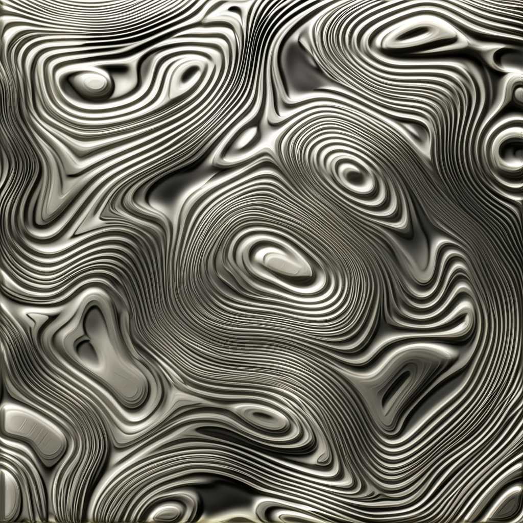 A metal print strategically lit by a spotlight, emphasizing its texture and glossy finish.