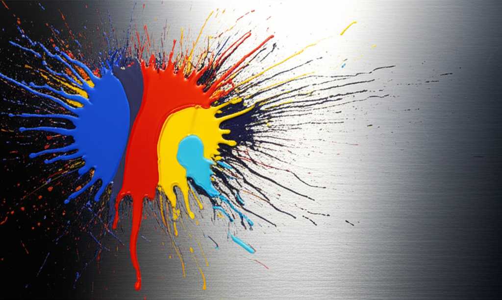 Stylized art movement on a modern surface