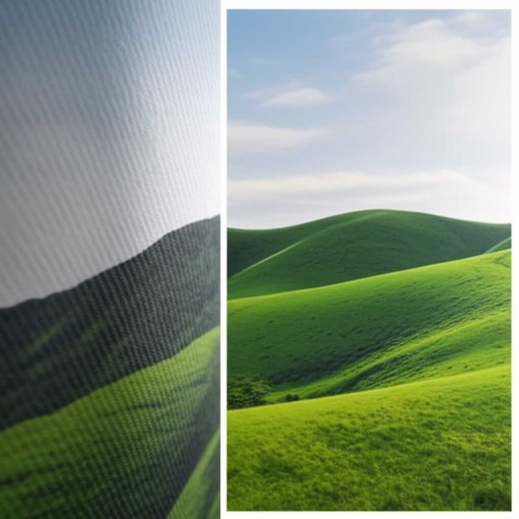 A side-by-side conceptual image showcasing the visual difference: one half a generic canvas print, the other half a generic metal print with superior vibrancy and sharpness.