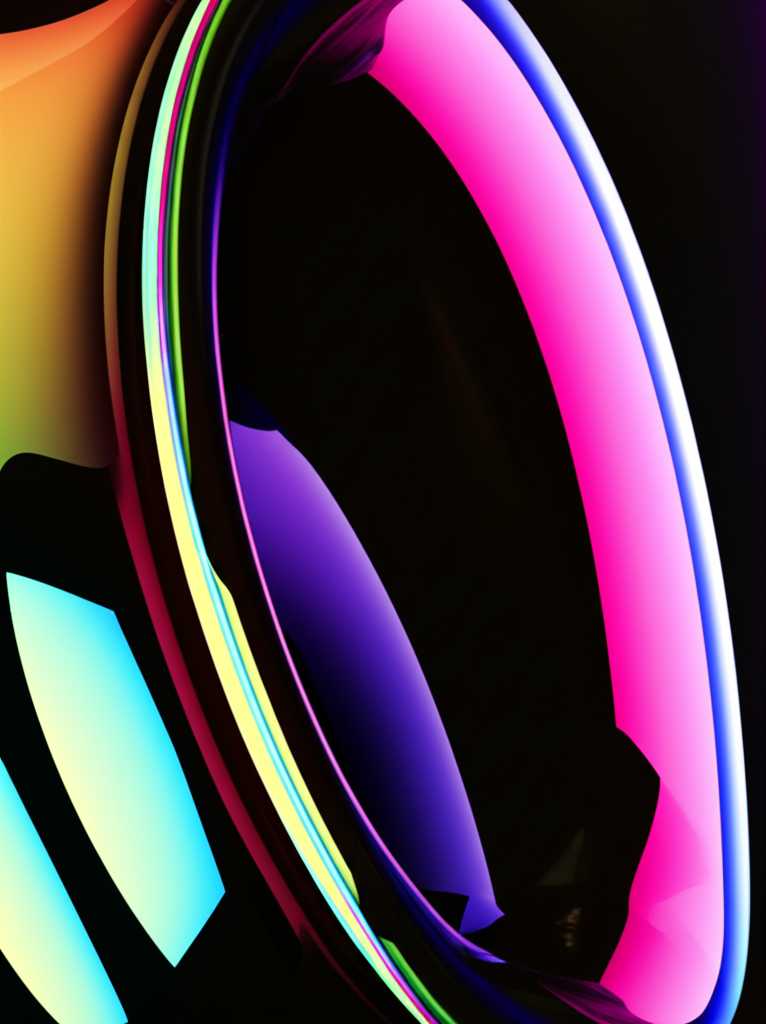 A generic metal art piece with a prominent, smooth, high-gloss finish, reflecting soft studio lights to emphasize its acrylic-like sheen and vibrant colors.