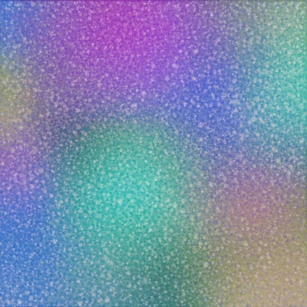 Impressionist colors shimmering on metal surface