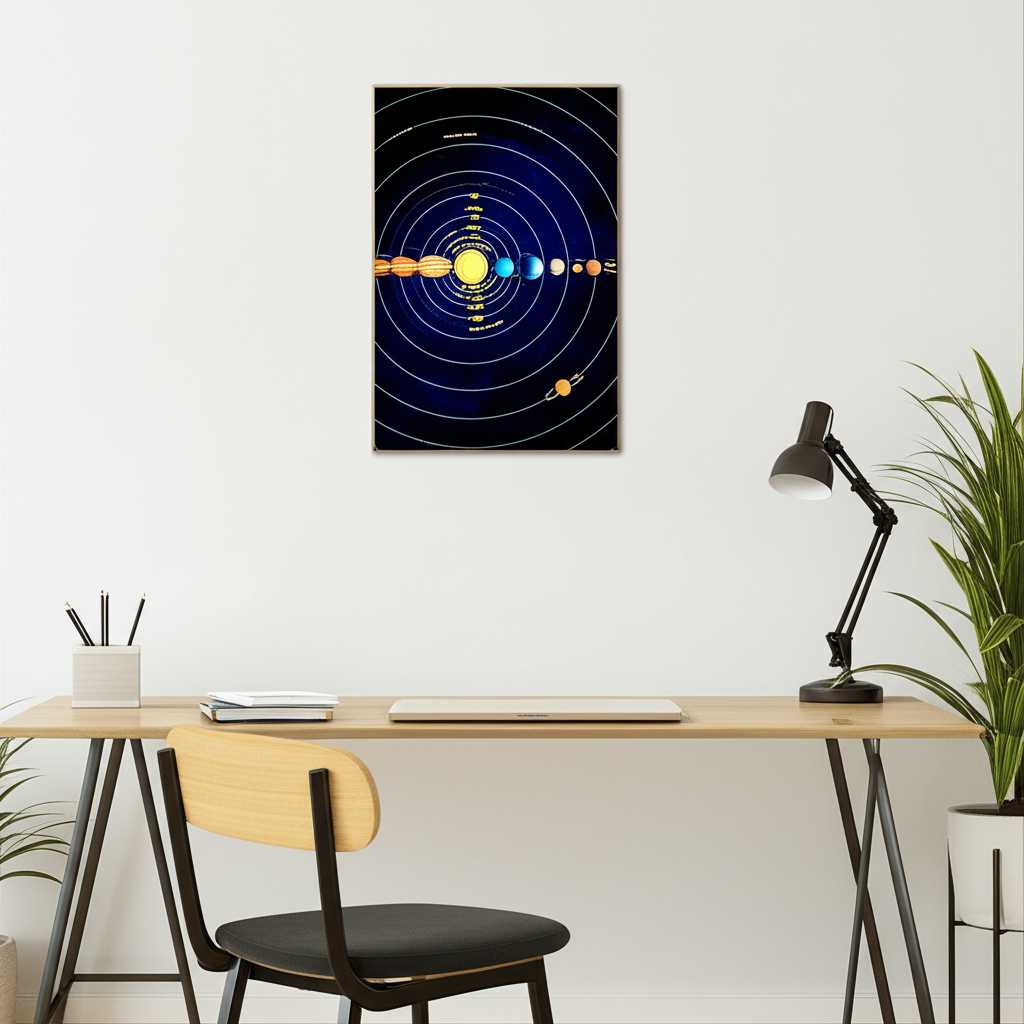 Educational art print in study