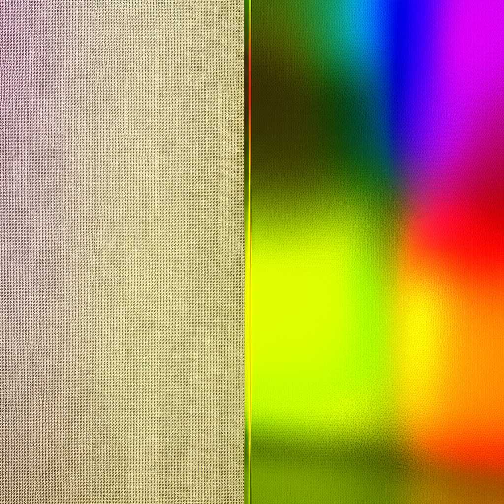 Dynamic split-screen comparing textured canvas with muted colors to sleek metal with vibrant colors and light play
