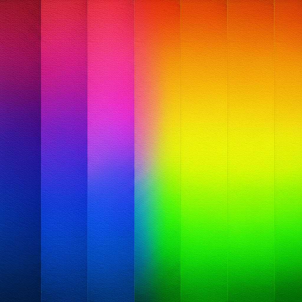 Artistic composition of color swatches: half on textured matte canvas (muted), half on sleek glossy metal (intensely vibrant and luminous).